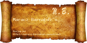 Maracz Barnabás névjegykártya